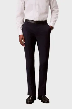 Мужские темно-синие шерстяные брюки TROUSER Синий 48 Calvin Klein LV14LD904G