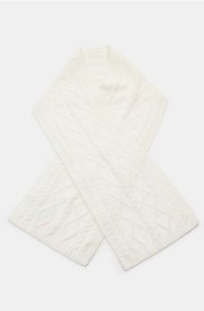 Шарф з домішкою вовни - кремовий