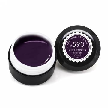 Гель-краска Canni Nail Art Output Gel Paints Soak-off UV&LED 590 темный баклажан, 5 мл Гель-краска Canni Nail Art Output Gel Paints Soak-off UV&LED 590 темный баклажан, 5 мл