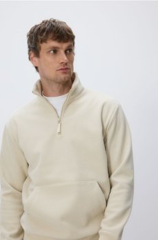 Reserved - Світшот з високим коміром-стійкою - бежевий - 7897H-08X