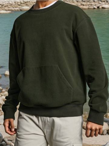 Світшот crewneck - темно-зелений Світшот crewneck - темно-зелений