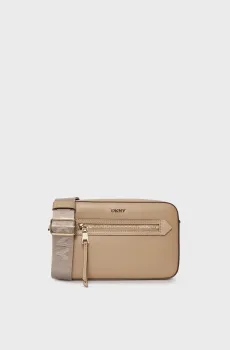 Женская бежевая кожаная сумка BRYANT AVE CAMERA BA Бежевый ONESIZE DKNY R42E3E22