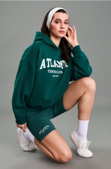 Бавовняне худі - синьо-зелений