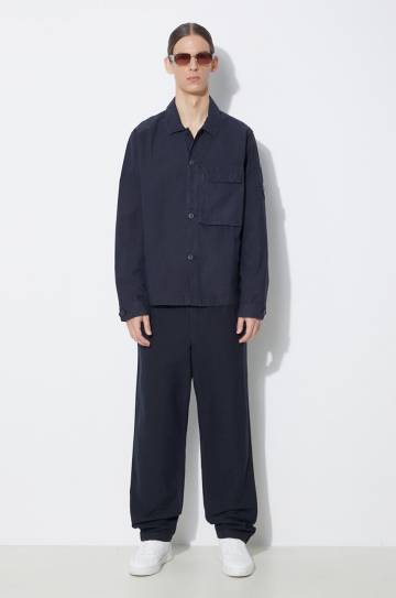 Брюки с примесью льна Norse Projects Ezra Relaxed Cotton Linen цвет синий фасон chinos N25.0402.7004 Брюки с примесью льна Norse Projects Ezra Relaxed Cotton Linen цвет синий фасон chinos N25.0402.7004