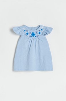Reserved - Сукня з вишивкою - блідо-блакитний - 5579S-05X