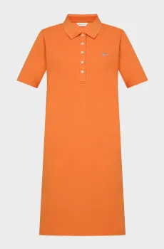 Женское оранжевое платье SLIM SHIELD SS PIQUE POLO DRESS Оранжевый XS Gant 4200846