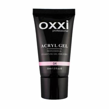 Акрил-гель для ногтей Oxxi Professional Acryl Gel 4 Теплый розовый, 30 мл Акрил-гель для ногтей Oxxi Professional Acryl Gel 4 Теплый розовый, 30 мл