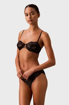 Женский черный бюстгальтер UNLINED BALCONETTE Черный 32C Calvin Klein 000QF7916E