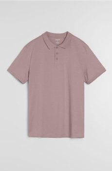 Бавовняна сорочка поло - пастельний рожевий
