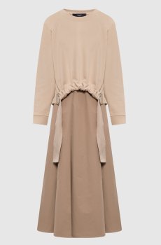 Бежевое платье миди DESTINO