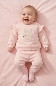 Трикотажний костюм - пастельний рожевий