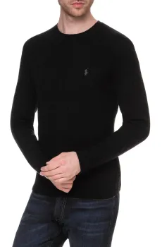 Мужской черный шерстяной джемпер Черный XS Polo Ralph Lauren 710719546008
