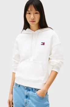 Женское белое худи TJW BXY BADGE Белый S Tommy Jeans DW0DW19414