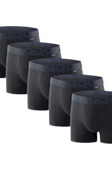 Трусы-боксеры мужские Uniconf UBB116, Black, размер M, 5 шт