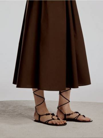 Reserved - Босоніжки з ремінцями - темно коричневий - 360GA-89X Reserved - Босоніжки з ремінцями - темно коричневий - 360GA-89X