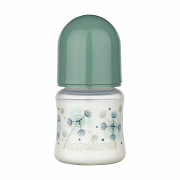Детская пластиковая бутылочка для кормления Baby-Nova Декор с широким горлышком, зеленая, с рождения, 150 мл (3960173) Детская пластиковая бутылочка для кормления Baby-Nova Декор с широким горлышком, зеленая, с рождения, 150 мл (3960173)