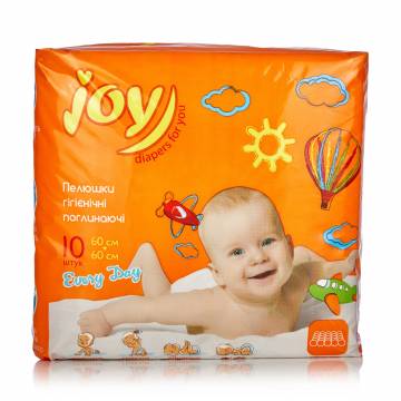 Пеленки гигиенические Joy Every Day 60*60 см, 10 шт Пеленки гигиенические Joy Every Day 60*60 см, 10 шт