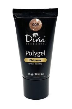 Полигель для наращивания ногтей Divia Polygel 009, 15 г