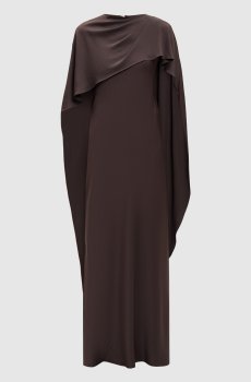 Коричневое платье макси IZEL