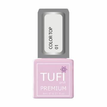 Цветной топ для ногтей Tufi profi Premium Color Top 01 Белая вуаль, 8 мл Цветной топ для ногтей Tufi profi Premium Color Top 01 Белая вуаль, 8 мл