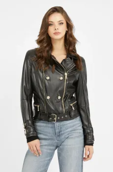 Женская черная косуха Черный XS Guess W3BL93.K8S30;JTMU