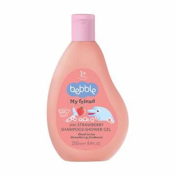 Детский шампунь-гель для душа Bebble My Friend 2in1 Shampoo & Shower Gel Клубника, 250 мл Детский шампунь-гель для душа Bebble My Friend 2in1 Shampoo & Shower Gel Клубника, 250 мл