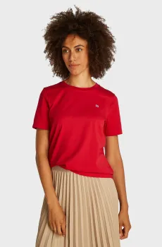Женская красная футболка REG CONTRAST FLAG Красный XS Tommy Hilfiger WW0WW45522