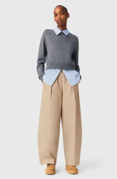 Женские бежевые брюки Бежевый 34 MAJE MFPPA00785_mastic beige