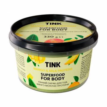 Пенный скраб для тела Tink Superfood For Body Mango And Milk Proteins Манго и молочные протеины, 330 г Пенный скраб для тела Tink Superfood For Body Mango And Milk Proteins Манго и молочные протеины, 330 г