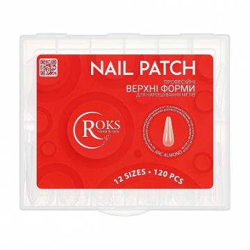 Формы для наращивания ногтей Roks верхние, ARC Almond, 120 шт Формы для наращивания ногтей Roks верхние, ARC Almond, 120 шт