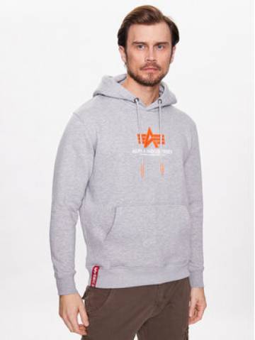 Alpha Industries Світшот Basic Hoody Rubber 178312RB Сірий Regular Fit Alpha Industries Світшот Basic Hoody Rubber 178312RB Сірий Regular Fit
