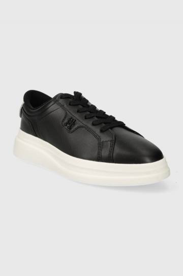 Кожаные кроссовки Tommy Hilfiger POINTY COURT SNEAKER цвет чёрный FW0FW07460 Кожаные кроссовки Tommy Hilfiger POINTY COURT SNEAKER цвет чёрный FW0FW07460