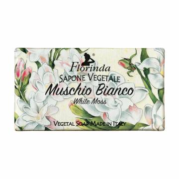 Натуральное мыло Florinda Vegetal Soap White Moss Белый мускус, 100 г Натуральное мыло Florinda Vegetal Soap White Moss Белый мускус, 100 г