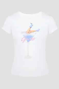 Женская белая футболка Белый S Guess W5RI29.KA0Q1;G011