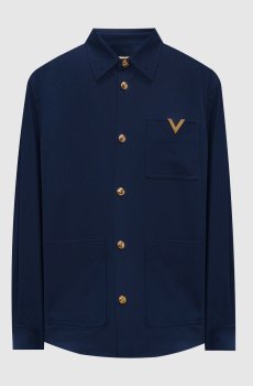 Синяя рубашка с монограммой