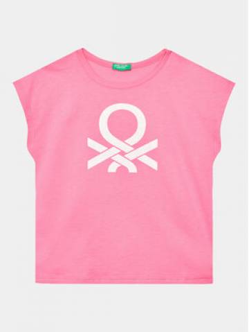 United Colors Of Benetton Футболка 3I1XC10C0 Рожевий Regular Fit United Colors Of Benetton Футболка 3I1XC10C0 Рожевий Regular Fit