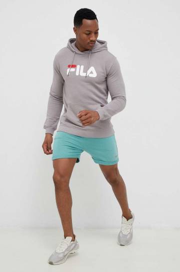 Кофта Fila цвет серый с капюшоном с принтом Кофта Fila цвет серый с капюшоном с принтом