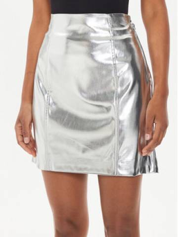 Guess Спідниця зі штучної шкіри W4YD71 WGAP0 Срібний Regular Fit Guess Спідниця зі штучної шкіри W4YD71 WGAP0 Срібний Regular Fit