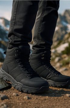 Черевики на шнурівці - чорний