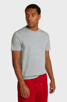 Мужская серая футболка HILFIGER EMBROIDERY Серый L Tommy Hilfiger MW0MW38620