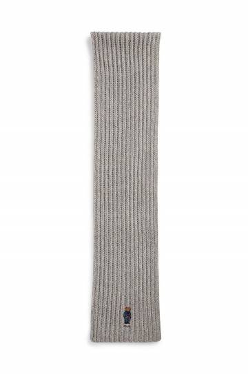 Шерстяной шарф Polo Ralph Lauren цвет серый однотонный 455931877 Шерстяной шарф Polo Ralph Lauren цвет серый однотонный 455931877