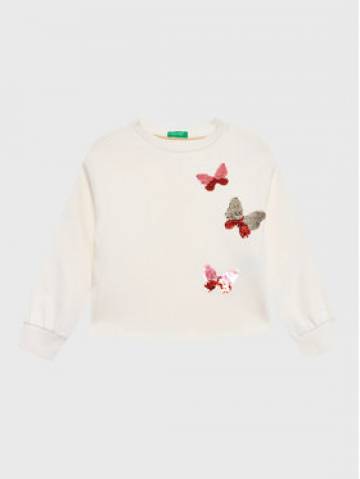 United Colors Of Benetton Світшот 3J68C10AN Écru Regular Fit United Colors Of Benetton Світшот 3J68C10AN Écru Regular Fit