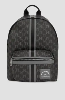 Мужской черный рюкзак с узором Черный ONESIZE Karl Lagerfeld A1M30107;996