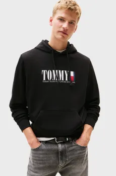 Мужское черное худи REG RWB DNA GRAPHIC Черный XXL Tommy Jeans DM0DM22144