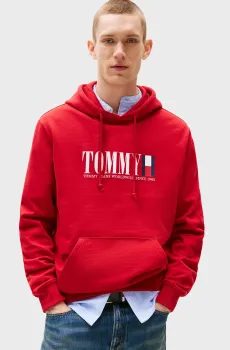 Мужское красное худи REG RWB DNA Красный L Tommy Jeans DM0DM22144