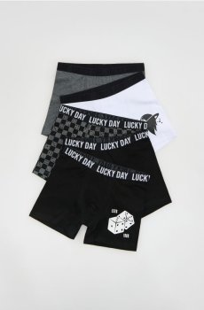 Reserved - Бавовняні боксерки 5‑пак - темно-сірий - 323IR-90X