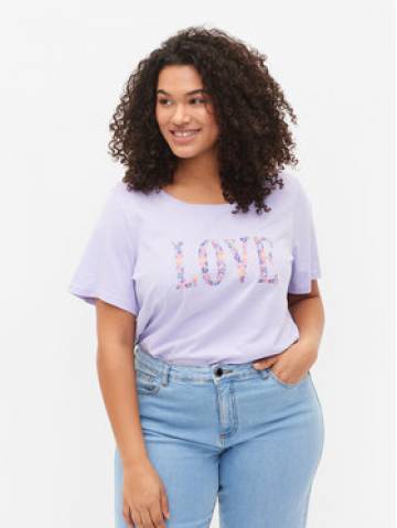 Zizzi Футболка V50224B Фіолетовий Regular Fit Zizzi Футболка V50224B Фіолетовий Regular Fit