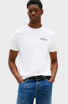 Мужская белая футболка STACK Белый M Tommy Hilfiger MW0MW39355