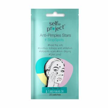 Патчи для лица Selfie Project Anti-Pimples Stars против высыпаний, 20 шт