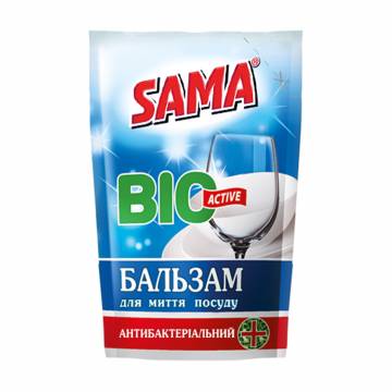 Бальзам для мытья посуды Sama Bic Active Атибактериальный, 450 г (дойпак) Бальзам для мытья посуды Sama Bic Active Атибактериальный, 450 г (дойпак)